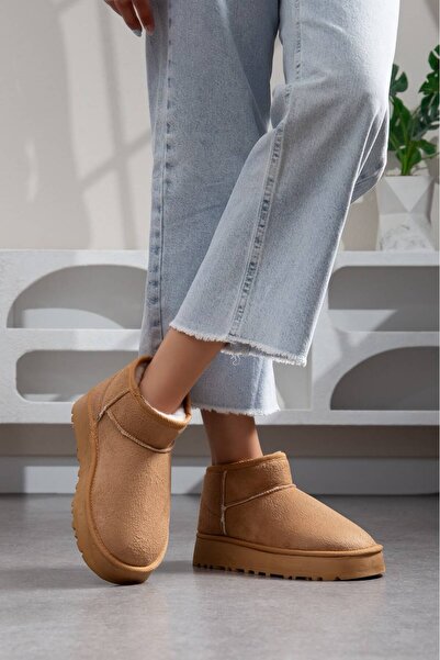WEB SHOES Kadın Kalın Taban İçi Tüylü BOT