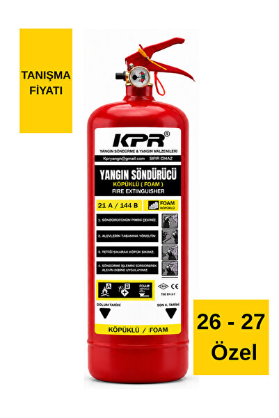 KPR YANGIN ARAÇ İÇİN ÖZEL KASA 1 KG YANGIN SÖNDÜRÜCÜ TÜP + 4 YIL TARİH