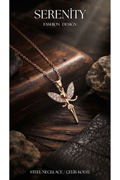 Serenity Tinkerbell Figure Steel Necklace