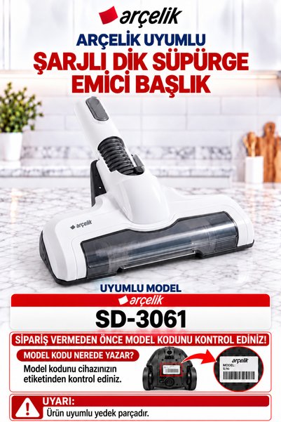 Arçelik Uyumlu 9178018787 Sd 3061 Şarjlı Süpürge Emici Başlık