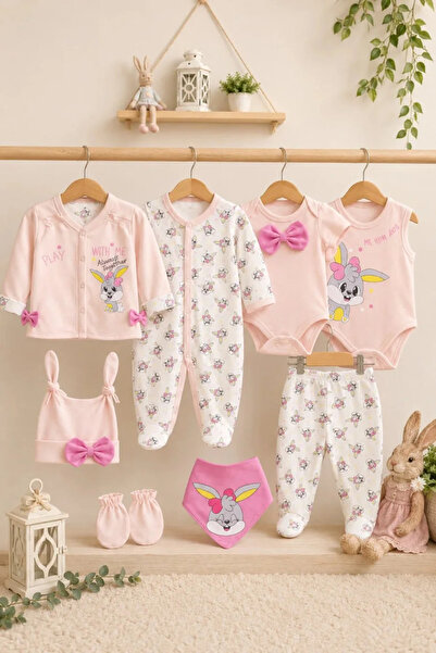 imajbebe Bunny Kız 8 Li Zıbın Set