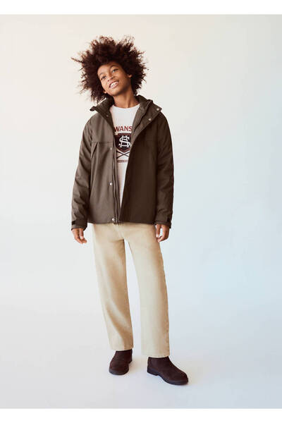 MANGO Kids Su geçirmez kapüşonlu parka