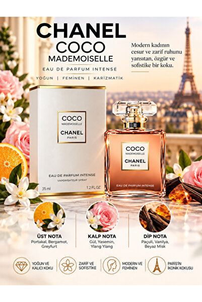 Chanel COCO MADEMOISELLE Eau De Parfum Intense Spray 35 ml – Yoğun Çiçeksi ve...