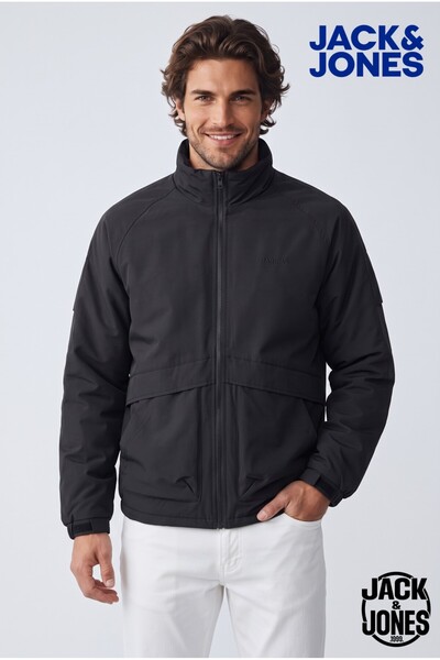 Jack & Jones Waterproof Windproof Coat Jacket - Black