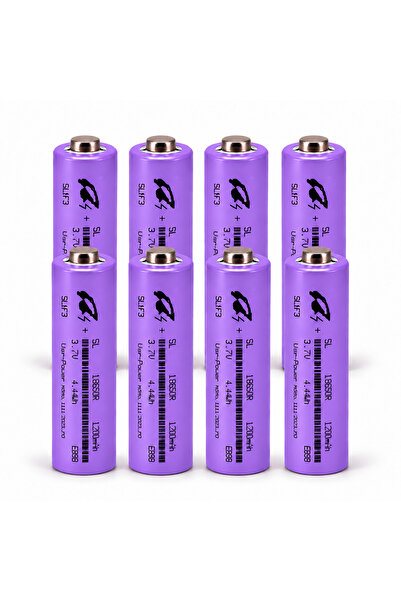 Miro Power Set de 8 baterii reîncărcabile Li-Ion Model 18650 1200mAh 3.7V -
