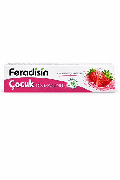 DOĞAL ŞİFA MARKET Feradisin Strawberry Extract Natural Children's Toothpaste