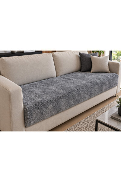 MER HOME Tilki Peluş Üç Kişilik Koltuk Için ( 1adet ) Sadece Oturma Alanı Ört...