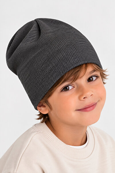 LUESS Çocuk Unisex Fitilli Kışlık Bere