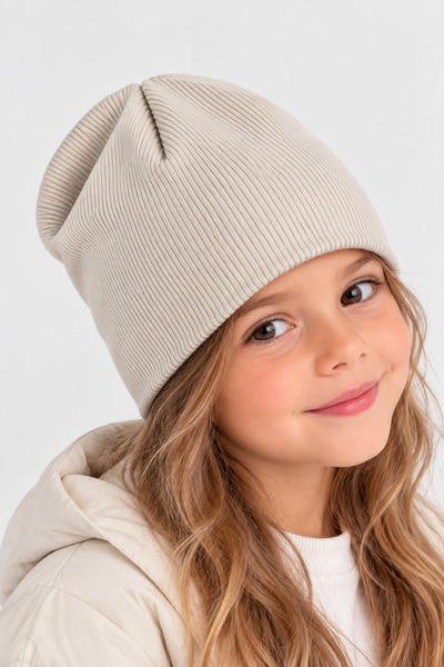LUESS Çocuk Unisex Fitilli Kışlık Bere