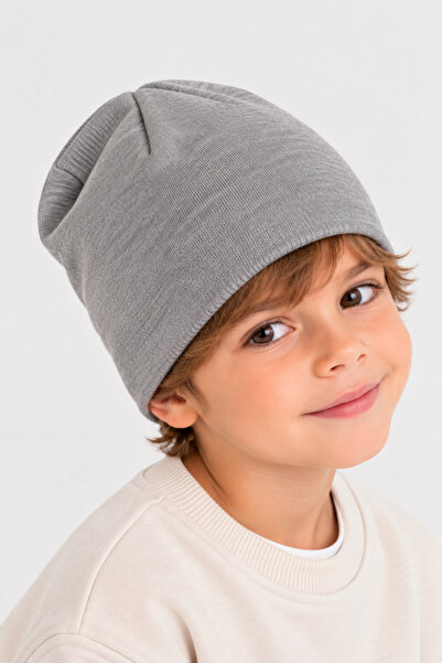 LUESS Çocuk Unisex Fitilli Kışlık Bere