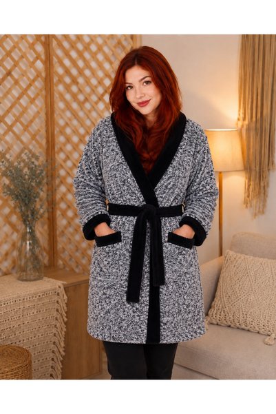 brntekstil Welsoft Kimono Peluş Polar Unisex Sabahlık