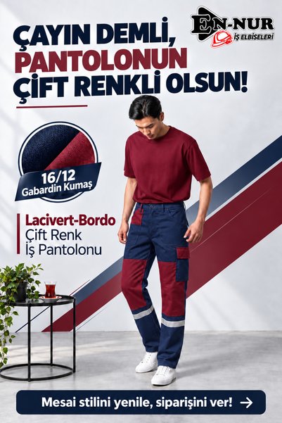 EN-NUR İŞ ELBİSELERİ Summer - Two-Tone Work Trousers