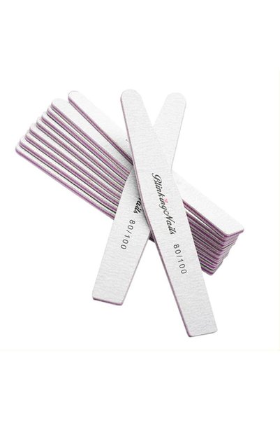 BlinkingNails Nail Files and Buffers 80 100 Grit Professional Nail Files for ...
