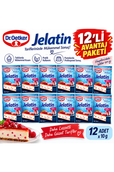 Dr. Oetker 💥 TEK TEK ALMA, MUTFAĞINI STOKLA! Jelatin 12’li Ekonomik Set – Pa...