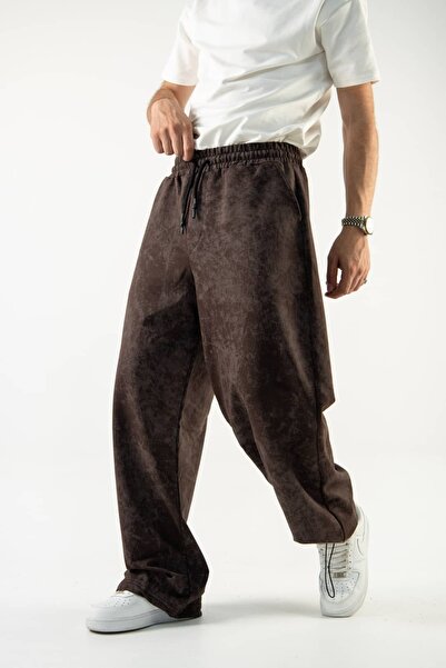 Gerusta Erkek Kahvrengi Batik Baggy Pantolon GRS1251