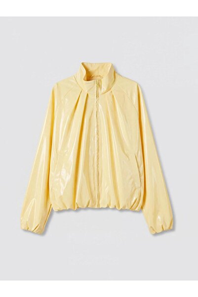 LC Waikiki Drawstring Detailed High Collar Girls' Coat (W6)