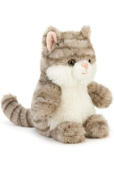 TERRIFI Cat Plush Toy, Kitten Stuffed Animal Cute Grey Cats Plushie, Small So...