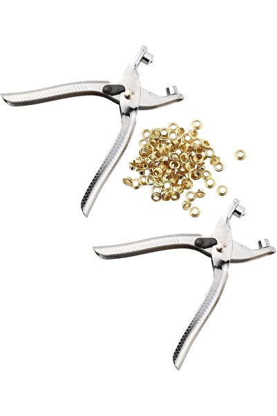 Lawazim Metal Hole Puncher -2 Piece- Single-hole Punch Leathercraft Leatherwo...