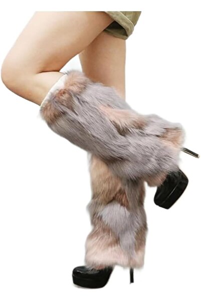 GENERAL Jfadg Women Furry Leg Warmers Winter Fur Fluffy Leg Warmers Winter Bo...