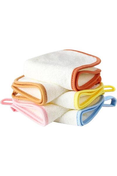 rayyan 5 Pcs Baby Flannel Face Cloth Soft Face Flannels Toddler Flannels Wash...