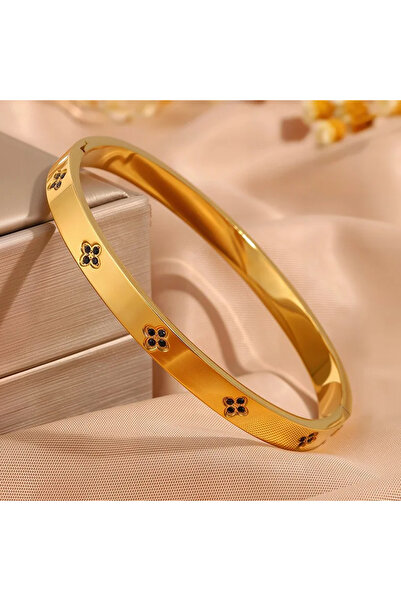 Choice Black D ZAKOL 5/1pcs Sparkling Zirconia Inlaid Stainless Steel Bracele...
