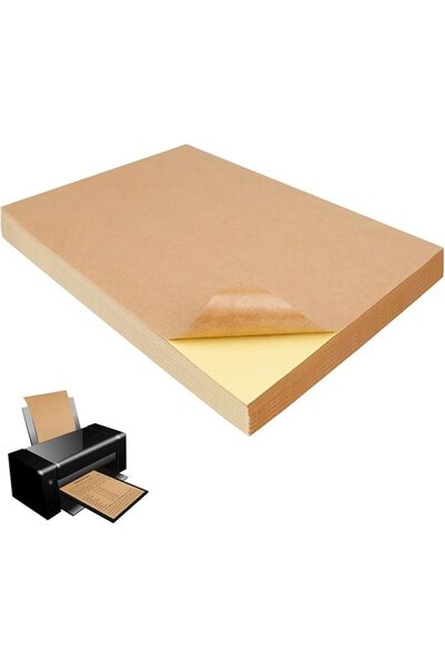 X SPRING Kraft Paper Sticker, 100 PCS Printable Sticker, Sticky Paper for DIY...