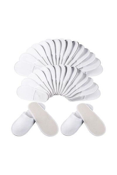 OEM Set de 30 de perechi de papuci de unică folosință, bumbac, 27 x 10,5 cm, ...