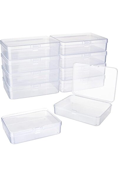 SYOSI 10 Pieces Small Plastic Bead Storage Containers and Organizer Transpare...
