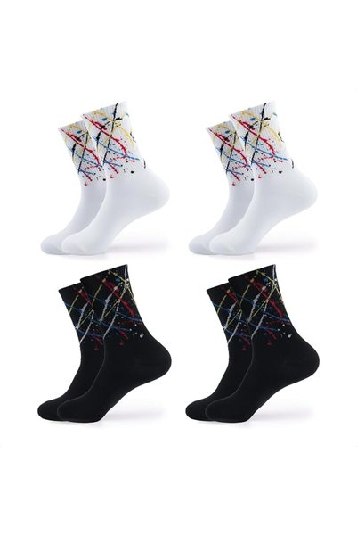 TERRIFI Women's Cotton Crew Socks - Cute Floral, Polka Dot, Striped & Heart P...