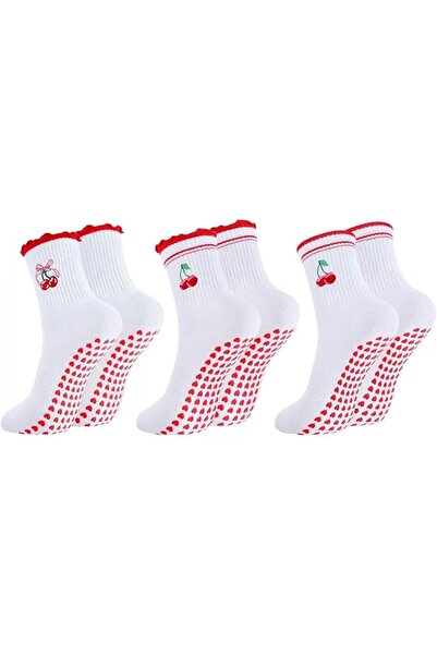 GENERAL 3 Pair Women's Yoga Grippy Socks, Non-Slip Pilates Grip Socks, Cute A...