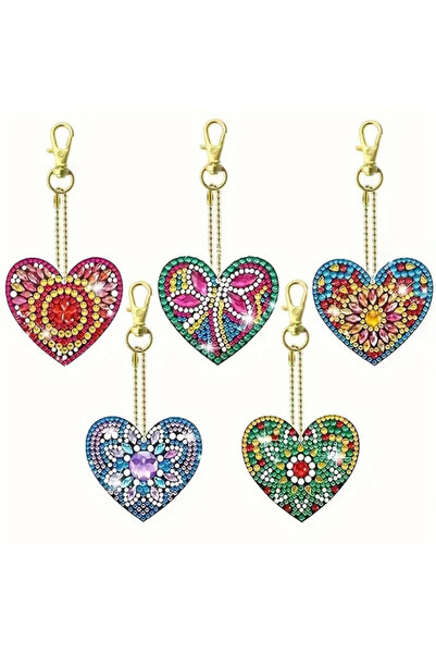 Choice YSK197 6pcs/Set DIY Keychains Diamond Art Butterfly Kits Double Sided ...