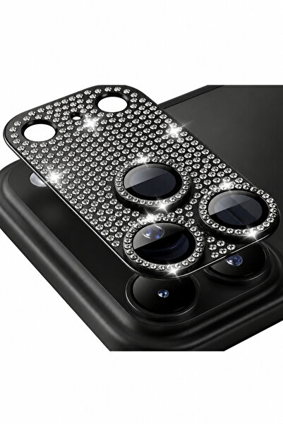 WANNA PROTECT iPhone 17 Pro / 18 Pro Uyumlu Kamera Lens Koruyucu Taşlı Metal ...