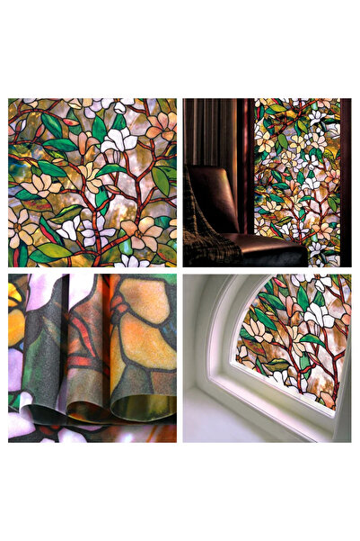Choice 30x100cm WP1053 Magnolia Window Film Static Cling Heat-Control Privacy...
