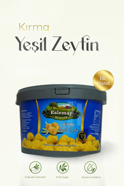 Doğal Kırma Yeşil Zeytin 5 KG