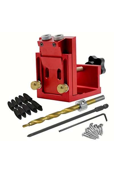 Choice Set A Adjustable Pocket Hole Jig Kit 9mm Angle Drill Guide Woodworking...