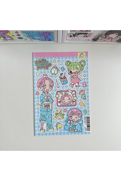Choice 04 Korean Stickers Cute Girl Cartoon Character Stickers Hand Account P...