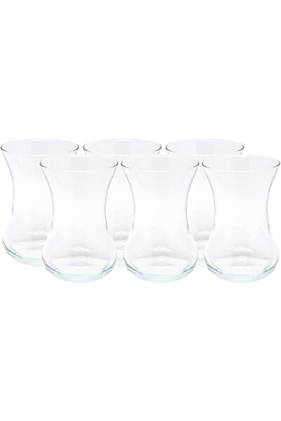 LAV 6 Peices Demet Tea or Coffee Cup, 133 ml, Clear