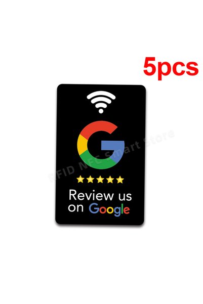 Choice 5 قطع من بطاقات NFC السوداء لمراجعات جوجل، تعزز مراجعاتك، مصنوعة من ما...
