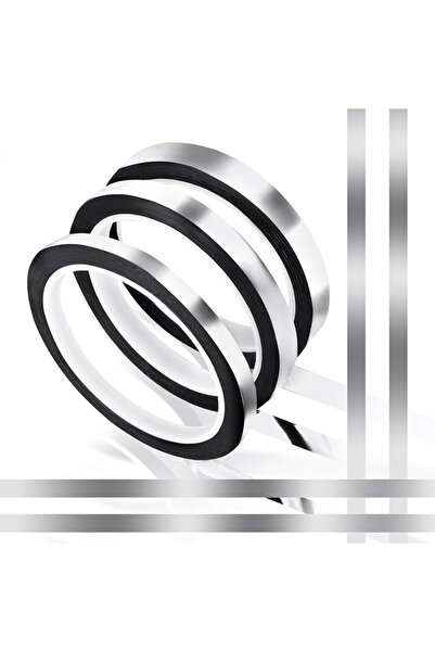 KASTWAVE شريط فضي معدني بطول 164 ياردة، شريط لاصق ذاتي اللصق للديكور، لتزيين ...