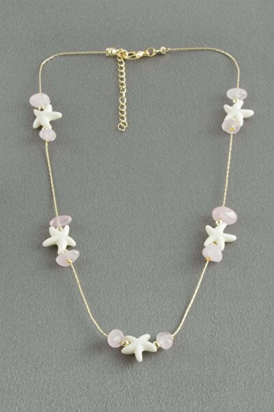 Angel Of Life Starfish Cracked Natural Stone Necklace