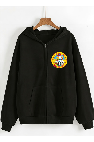 Vordevia Breaking Bad Printed 3 Thread Combed Cotton Hooded Oversize Cardigan