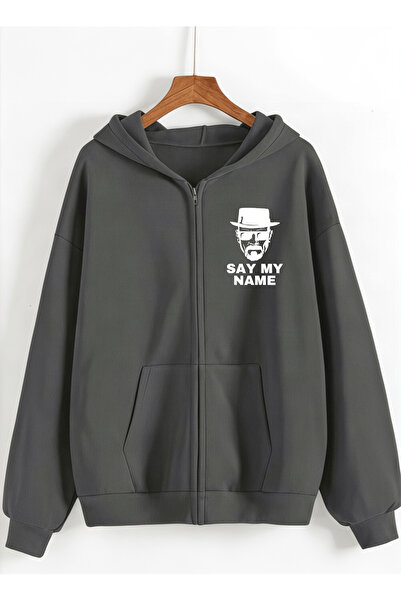 Vordevia Breaking Bad Printed 3 Thread Combed Cotton Hooded Oversize Cardigan