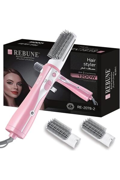 rebune New RE-2078-2 1200W Hair Styler 3 In 1 Hot Air Styler One Step Negativ...