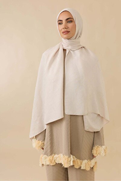 Imannoor İman I Baklava Powder Ramy Jacquard Shawl 70X190