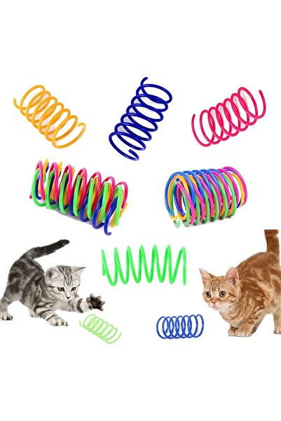 PetNice 12 Pcs Cat Colorful Springs Toys, Cat Creative Toys for Kittens, BPA ...