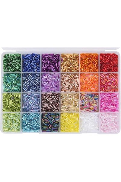 MAKINGTEC 9600pcs Tube Beads Kit Glass Bugle Seed Beads Small Craft Beads for...