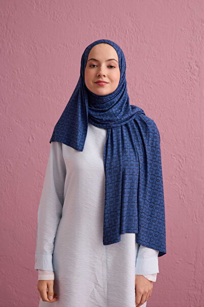 Imannoor Woven Noor Indigo Supreme Shawl 70X175