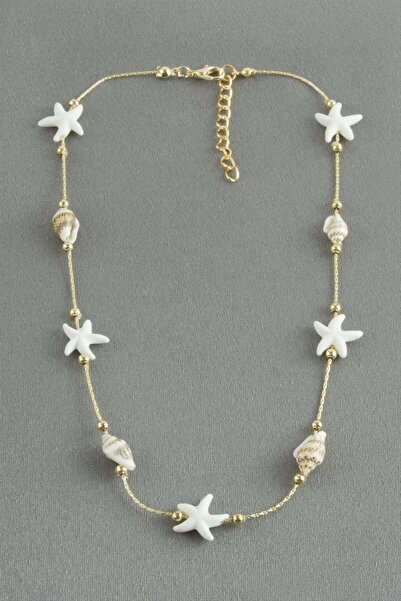 Angel Of Life Starfish Seashell Natural Stone Necklace