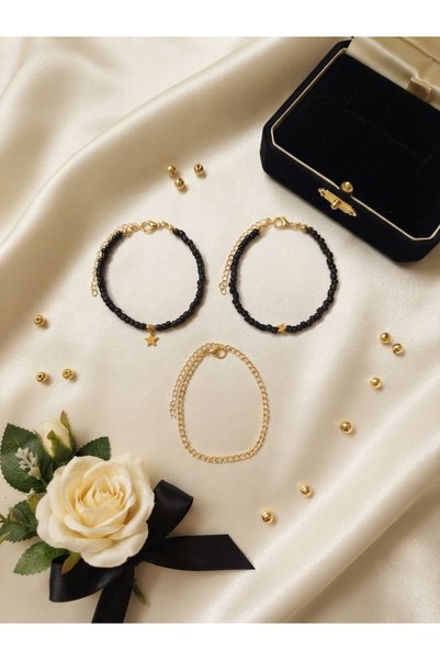 REN AKSESUAR Starry Women's Bracelet Set 3 Pieces