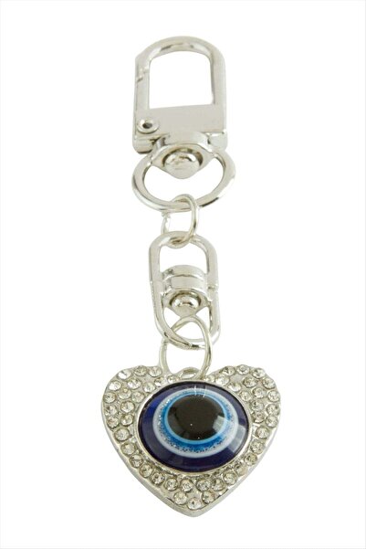 Angel Of Life Heart Evil Eye Stone Keychain